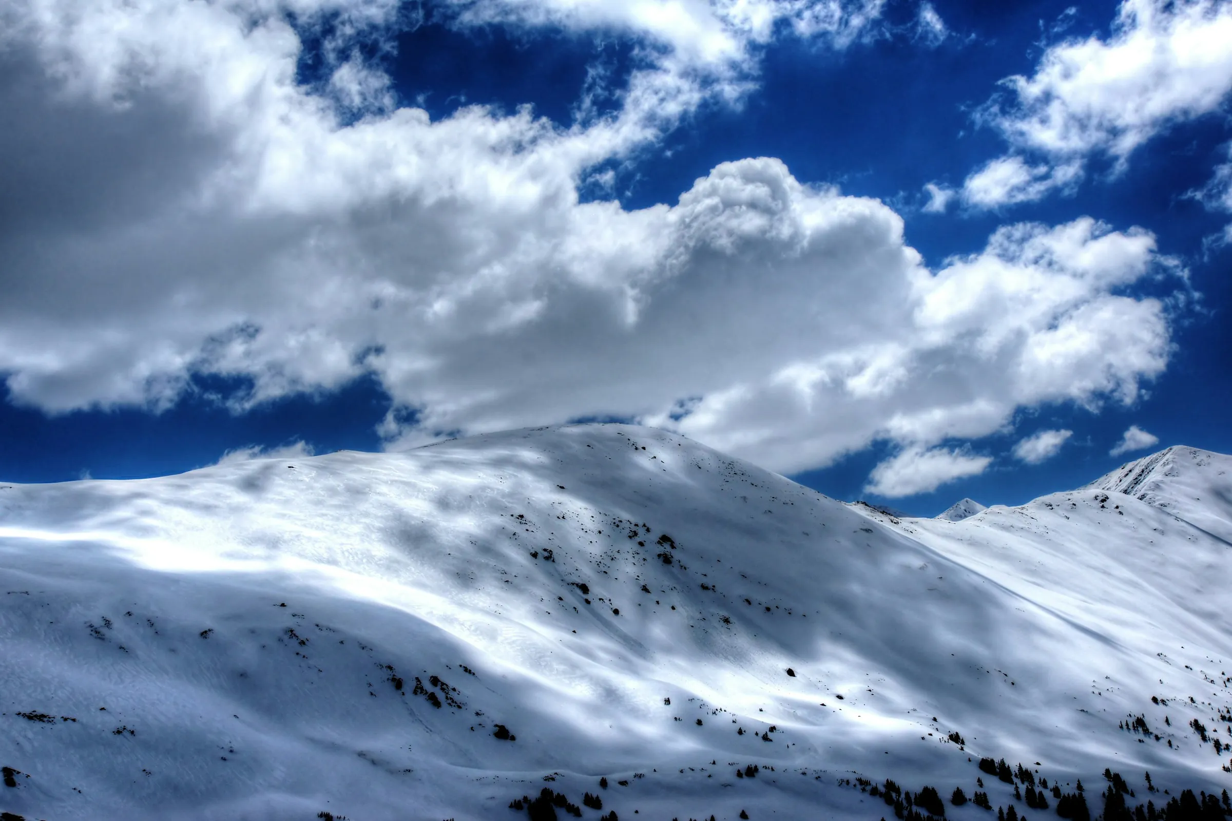 Loveland Pass on the Continental Divide under snow, Colorado